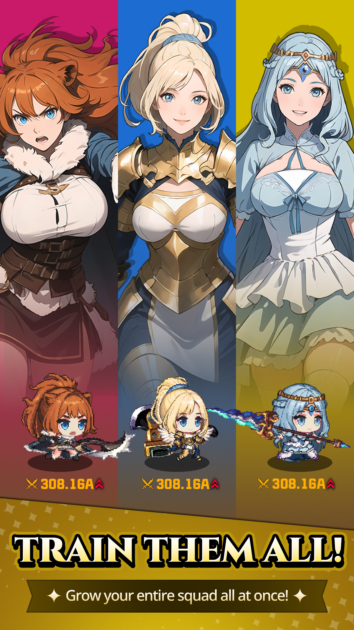 픽셀 기사단 키우기 screenshot 1