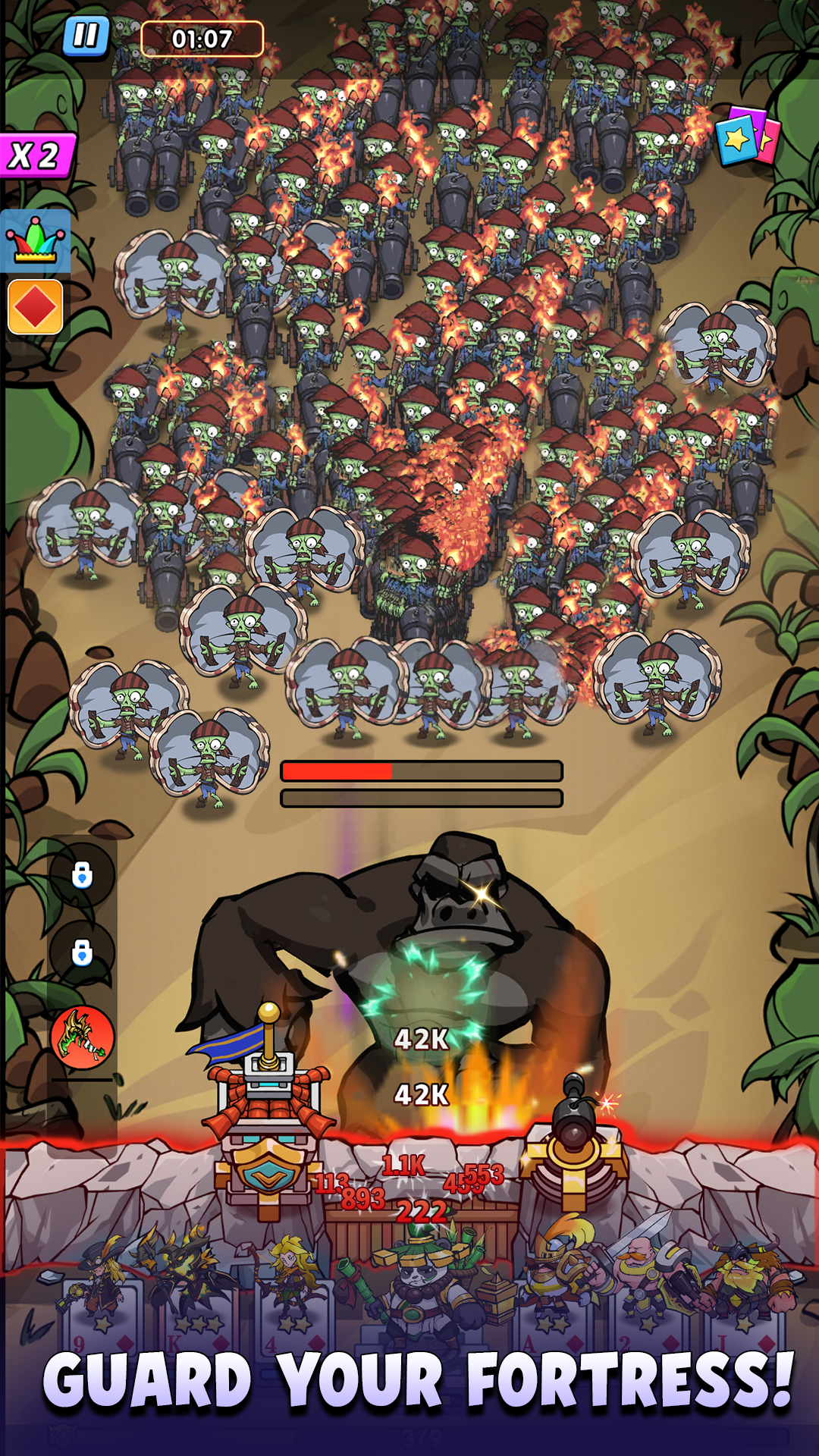 Fortress Frontlines: Card TD screenshot 2