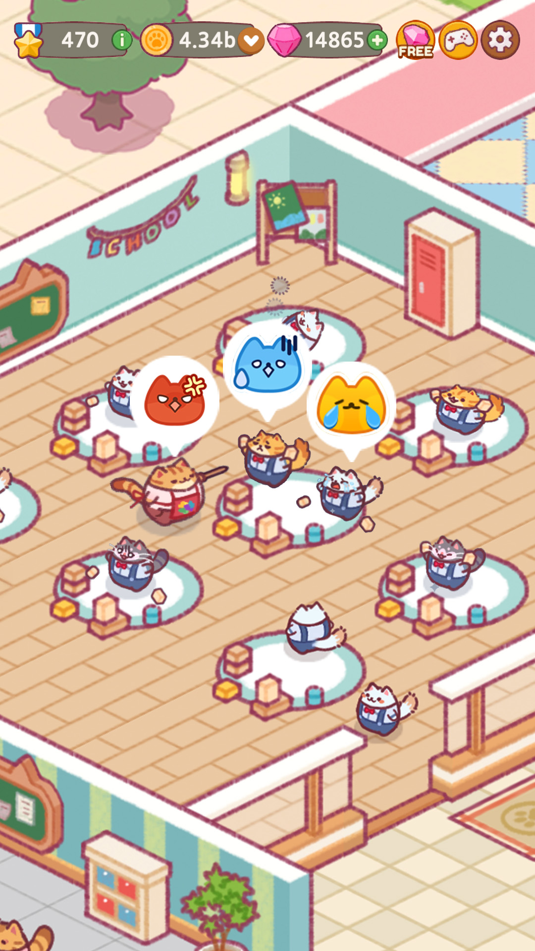 Cat School : Idle Cute Tycoon screenshot 2