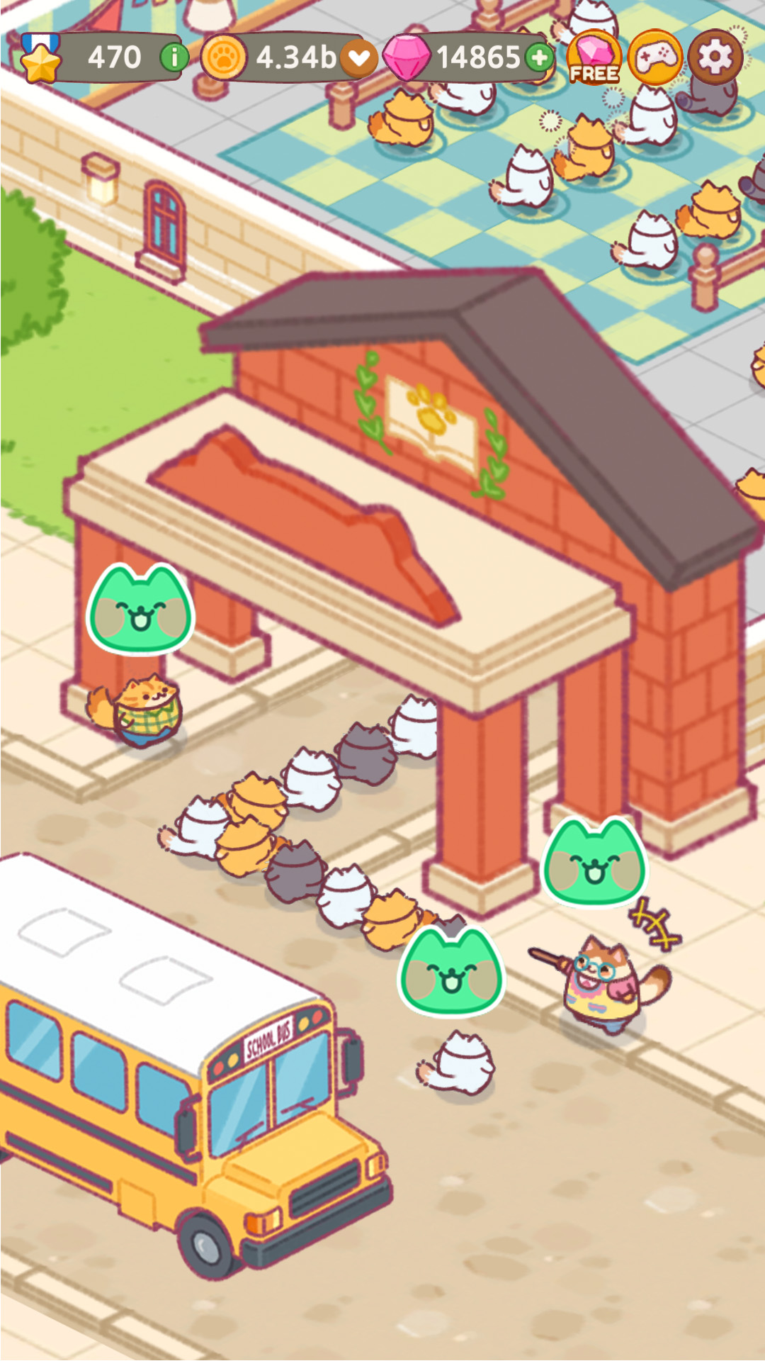 Cat School : Idle Cute Tycoon screenshot 1