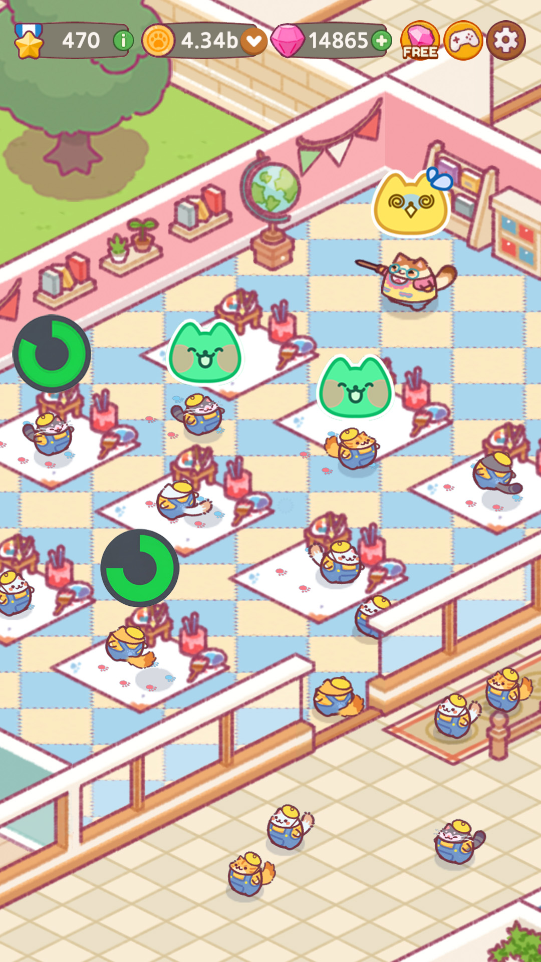 Cat School : Idle Cute Tycoon screenshot 3