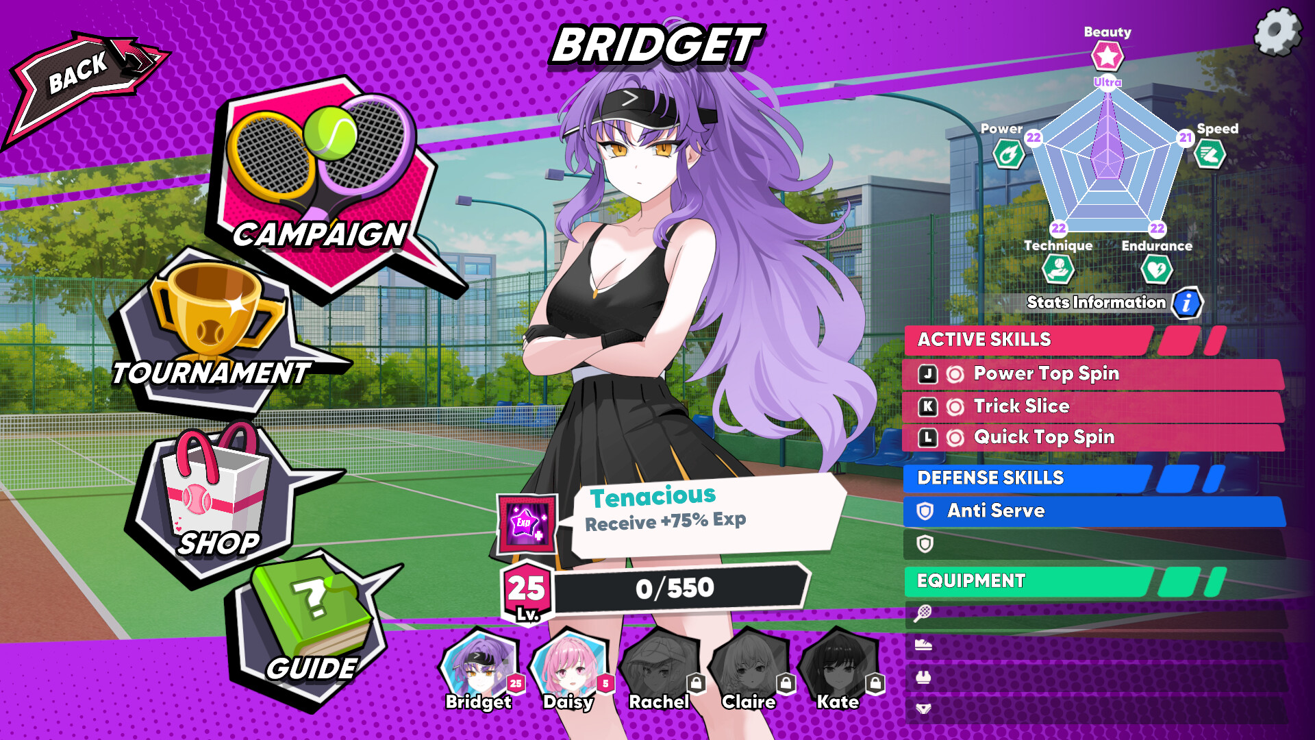 Academy Love Saga: Tennis Angels screenshot 5